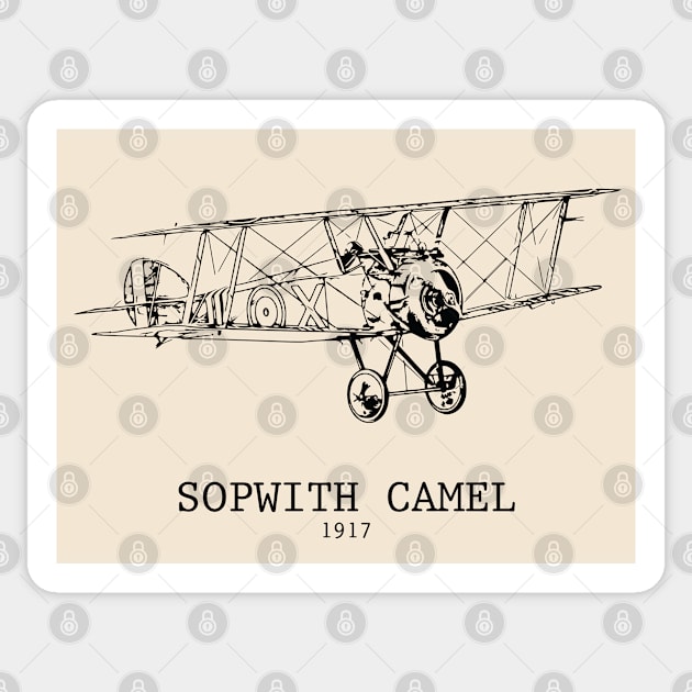 Sopwith Camel World War I fighter plane Sticker by Lakeric